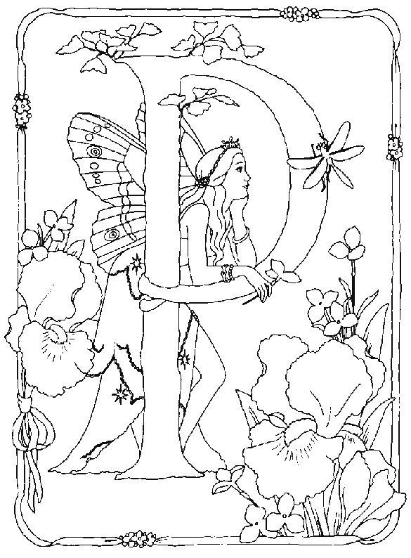 Coloriage 15 Fee alphabet