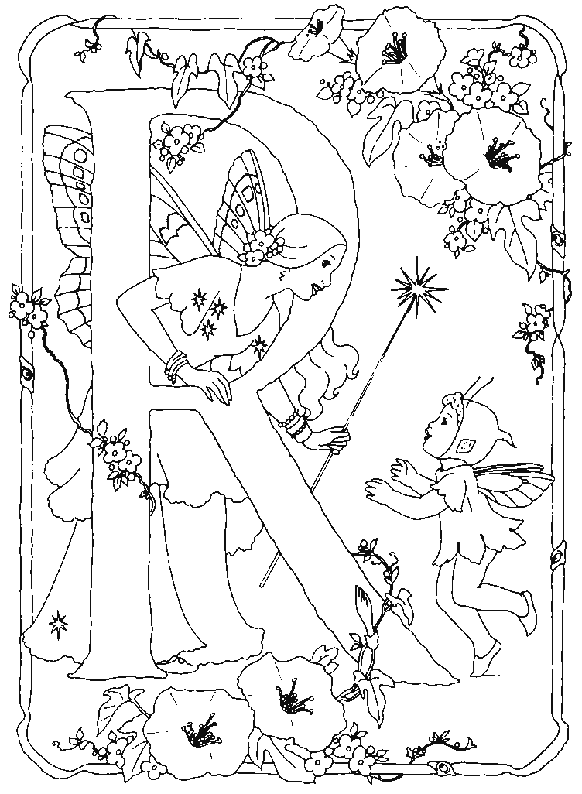 Coloriage 17 Fee alphabet