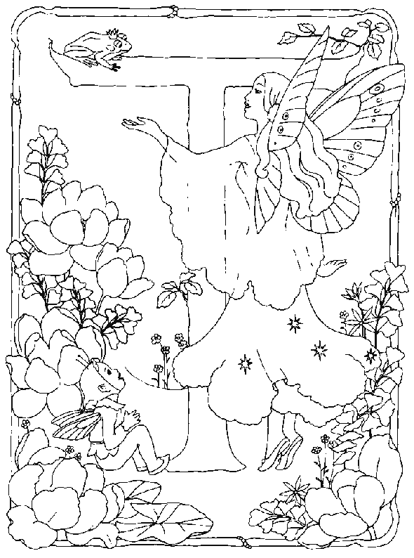 Coloriage 19 Fee alphabet