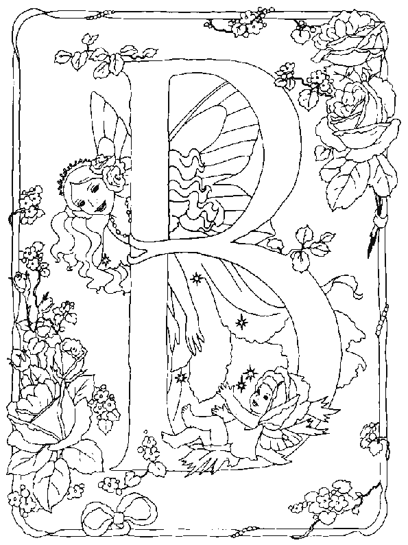 Coloriage 2 Fee alphabet