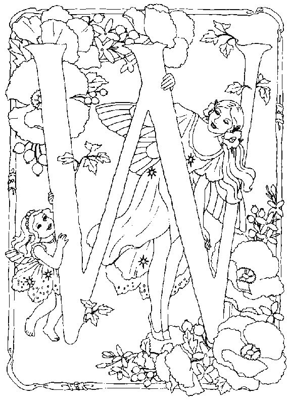 Coloriage 22 Fee alphabet