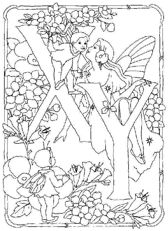 Coloriage 23 Fee alphabet