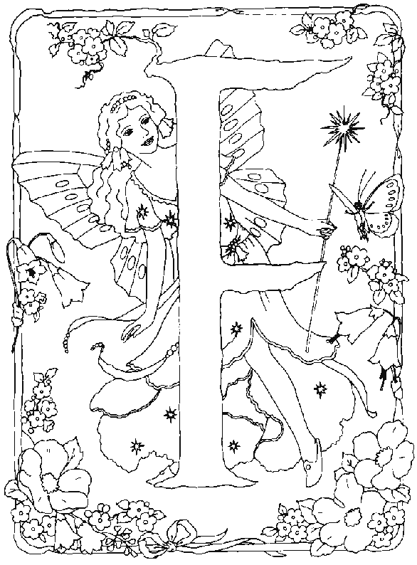 Coloriage 6 Fee alphabet