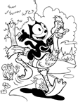 Coloriage Felix le chat 2