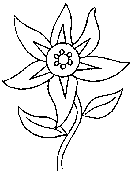 Coloriage 6 Fleurs