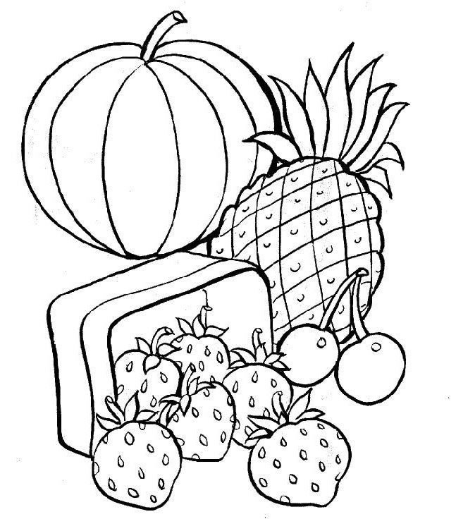 Coloriage 6 Fruits et legumes