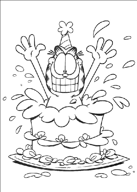 Coloriage 32 Garfield