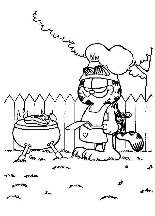 Coloriage 5 Garfield