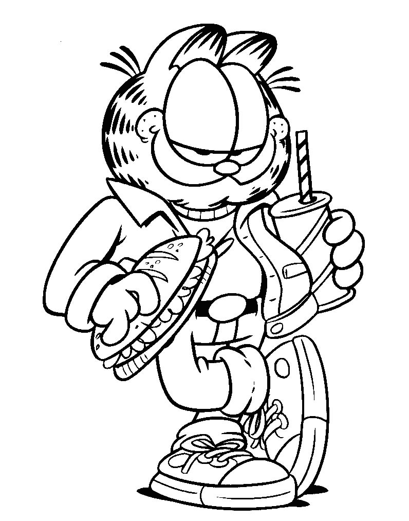 Coloriage 7 Garfield