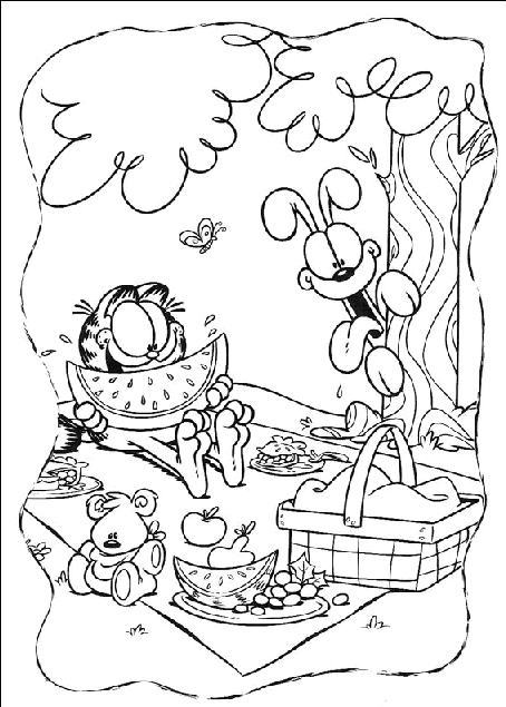 Coloriage 84 Garfield