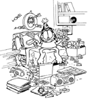 Coloriage Garfield 44