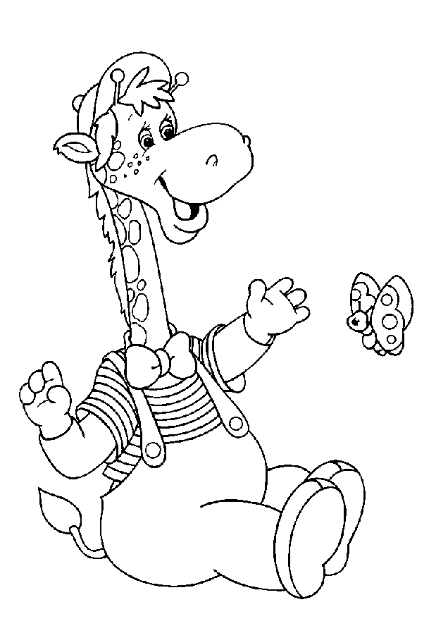 Coloriage 28 Girafes