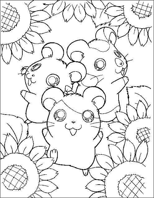 Coloriage 13 Hamtaro