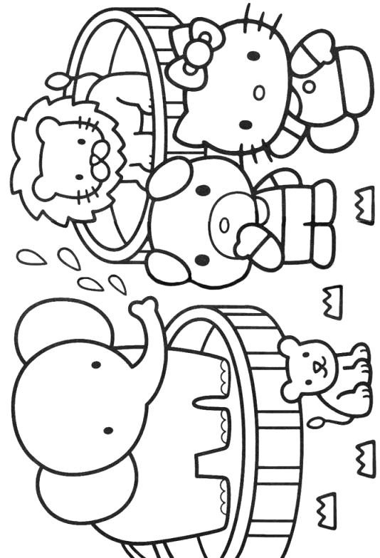 Coloriage 2 Hello kitty