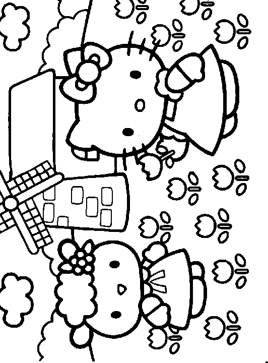 Coloriage 32 Hello kitty