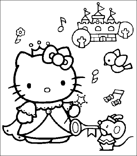 Coloriage 36 Hello kitty