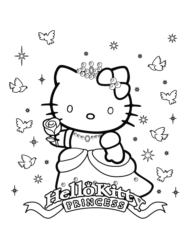 Coloriage 4 Hello kitty