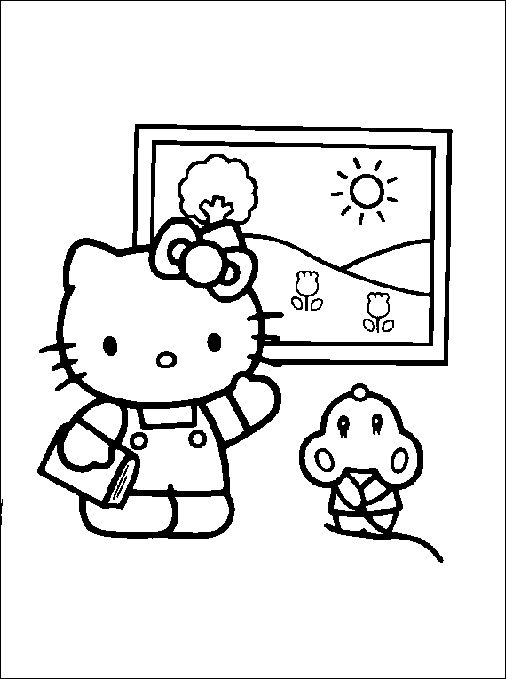 Coloriage 49 Hello kitty