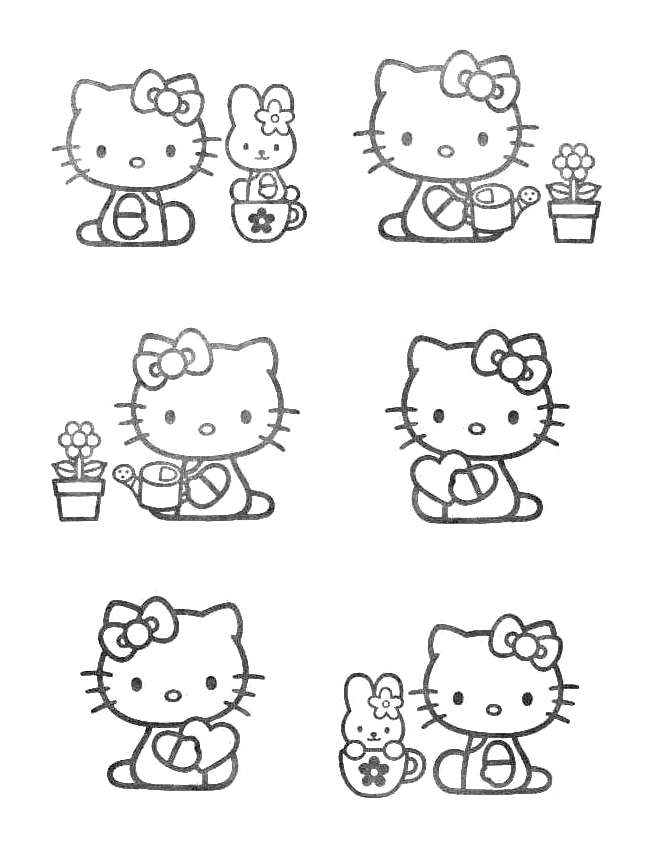 Coloriage 6 Hello kitty