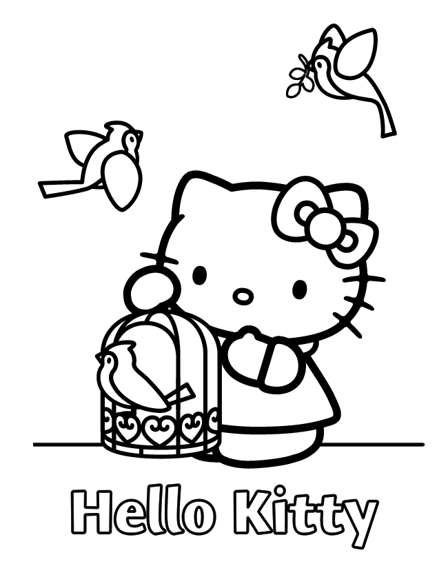 Coloriage 8 Hello kitty
