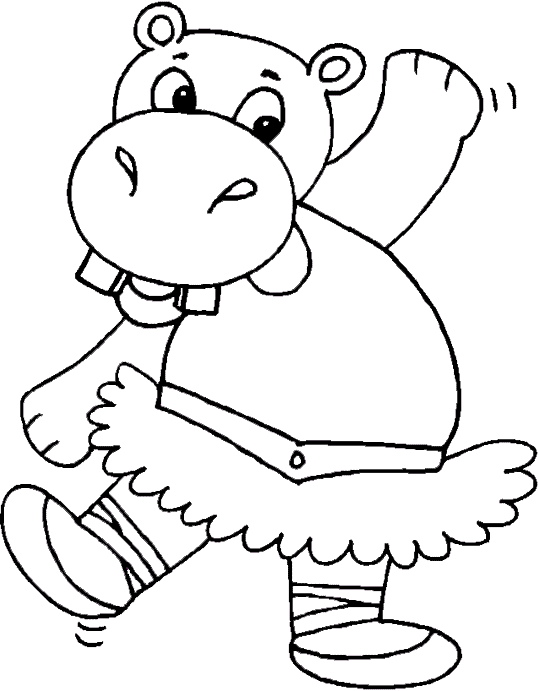 Coloriage 14 Hippopotame