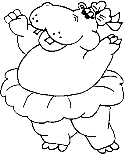 Coloriage 2 Hippopotame