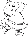 Coloriage Hippopotame 14