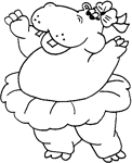 Coloriage Hippopotame 2