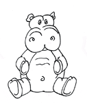 Coloriage Hippopotame 5