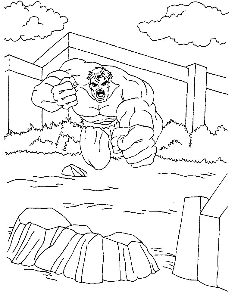 Coloriage 14 Hulk