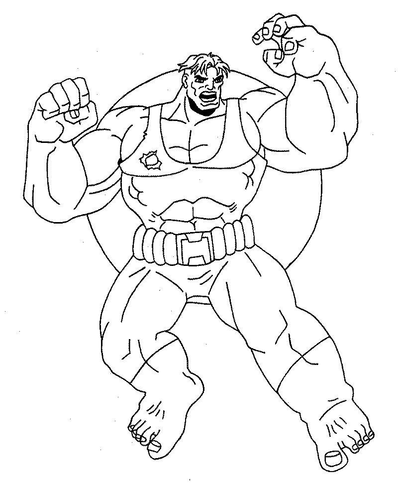 Coloriage 3 Hulk