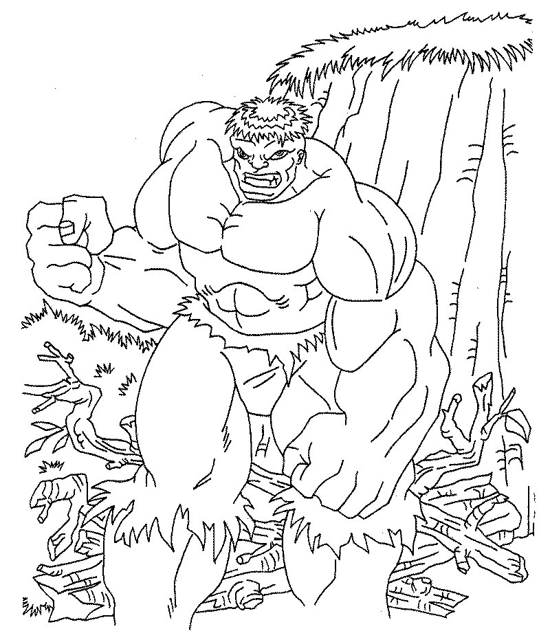 Coloriage 6 Hulk