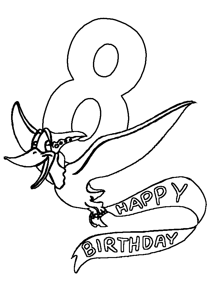 Coloriage 3 Joyeux anniversaire