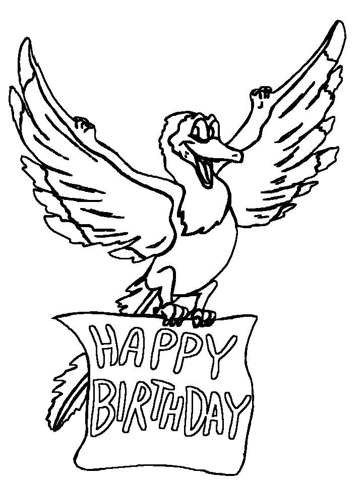 Coloriage 4 Joyeux anniversaire