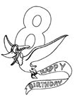 Coloriage Joyeux anniversaire 3