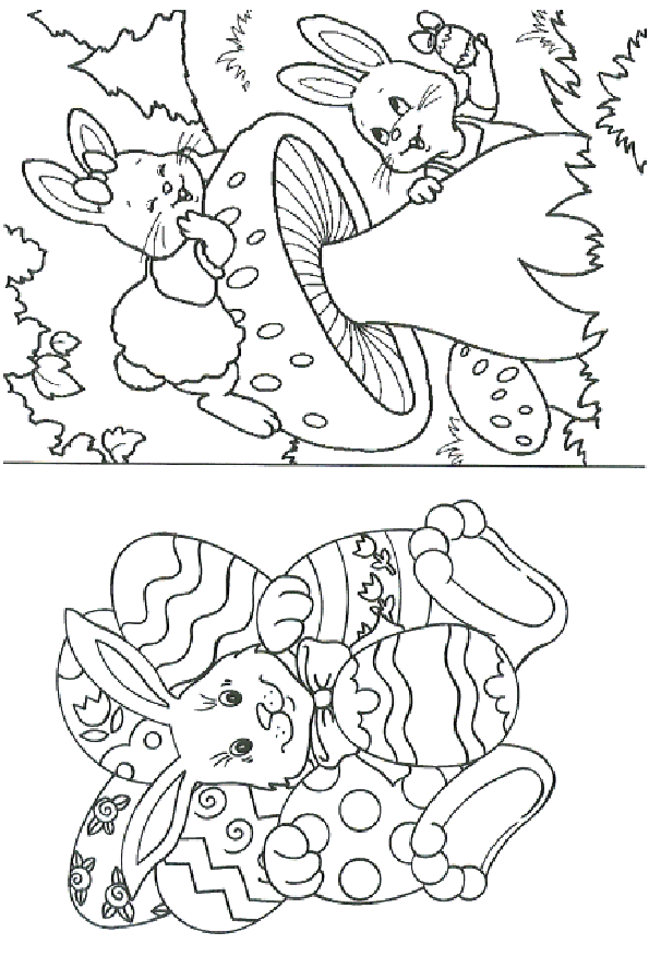 Coloriage 18 Lapins de paques