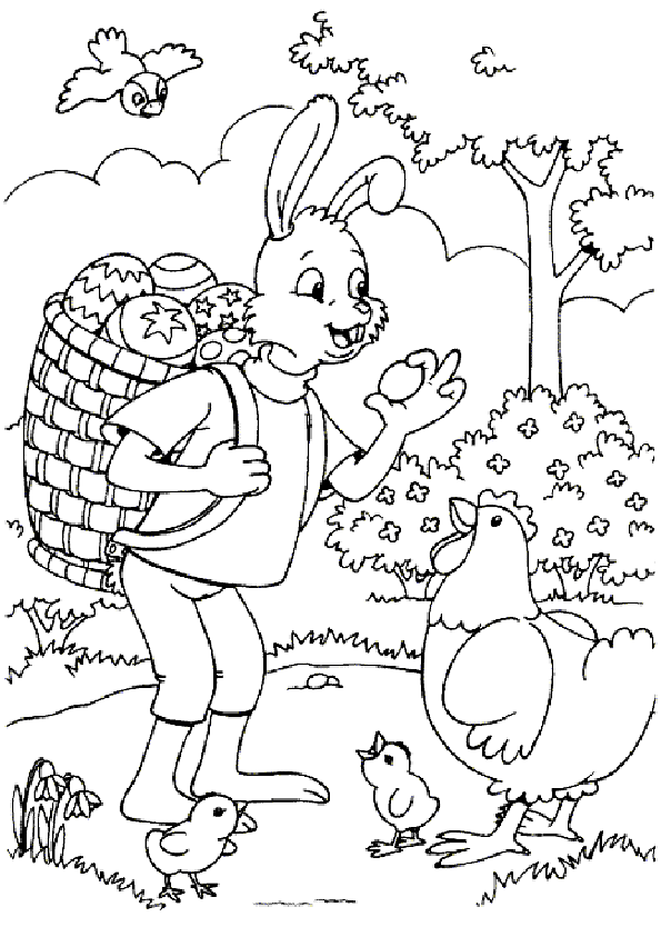 Coloriage 23 Lapins de paques