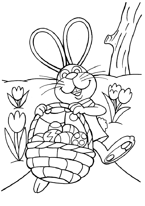 Coloriage 24 Lapins de paques