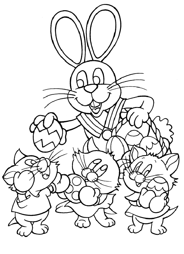 Coloriage 25 Lapins de paques