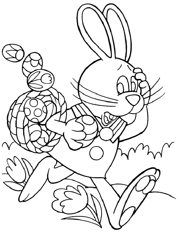 Coloriage 29 Lapins de paques