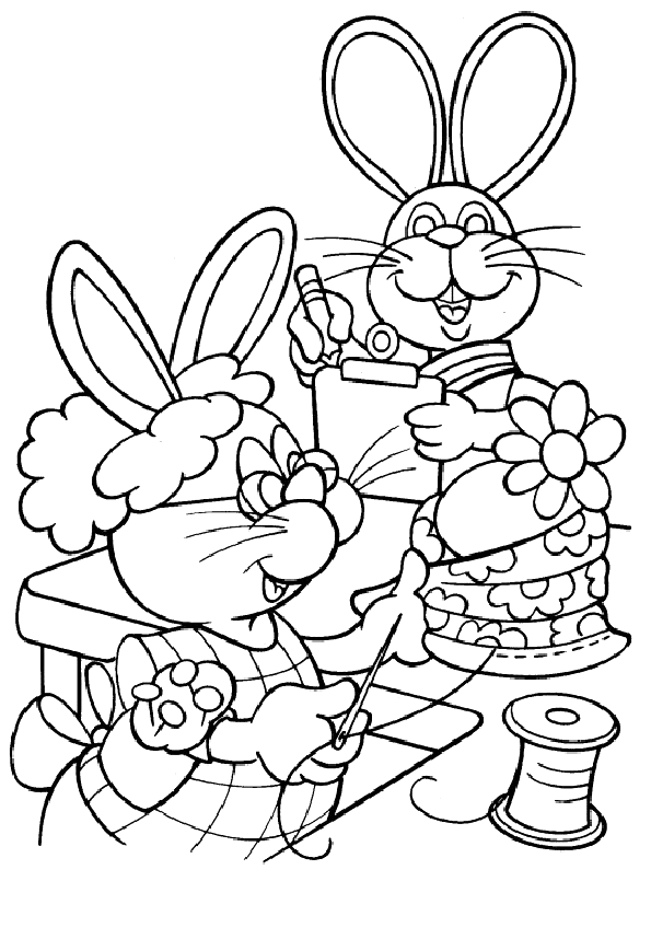 Coloriage 30 Lapins de paques