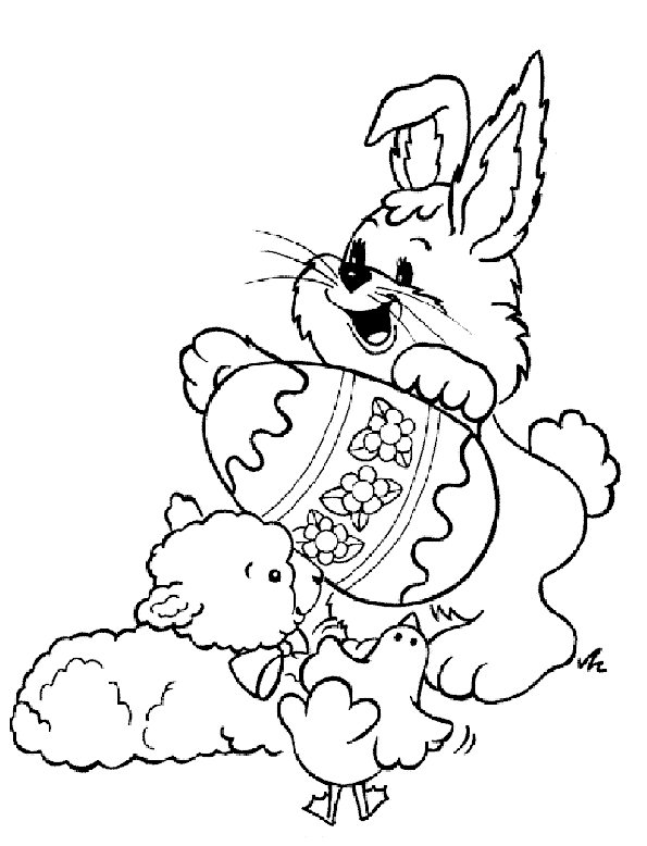 Coloriage 33 Lapins de paques