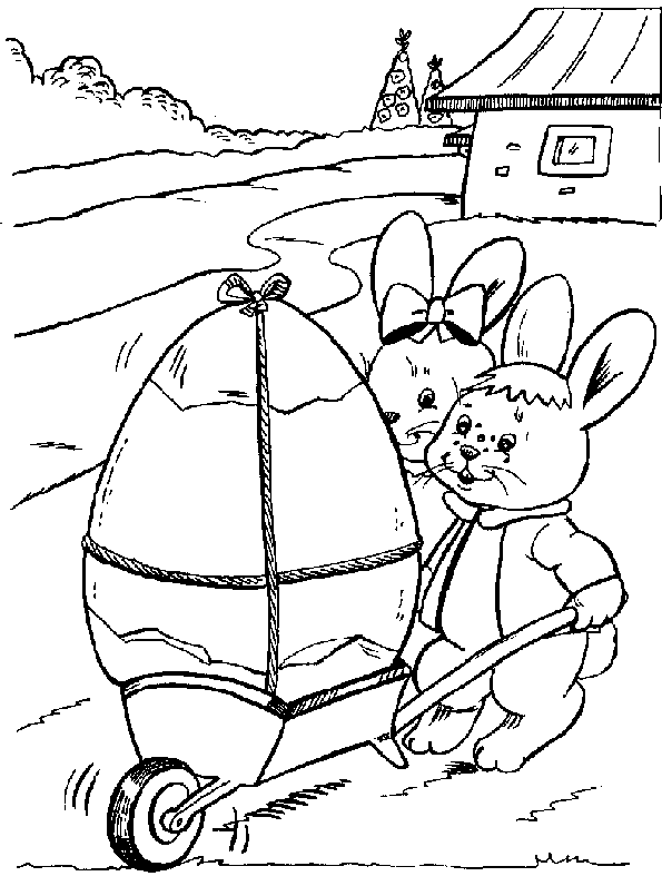 Coloriage 38 Lapins de paques