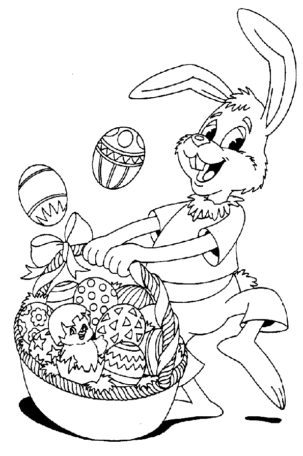 Coloriage 41 Lapins de paques