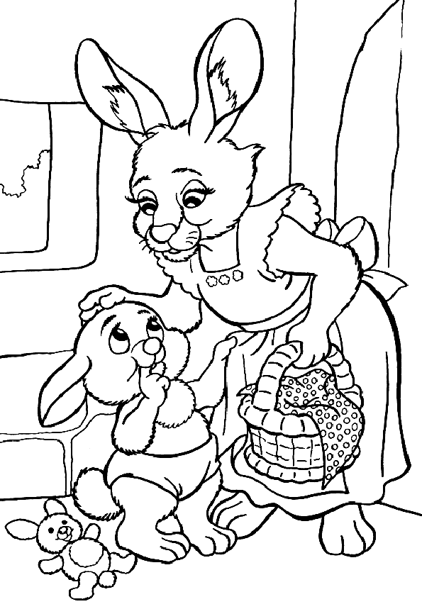 Coloriage 47 Lapins de paques