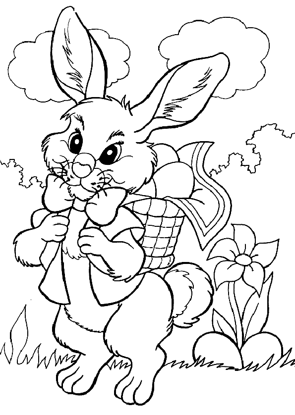 Coloriage 49 Lapins de paques