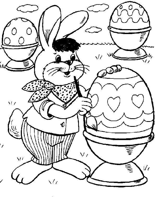 Coloriage 55 Lapins de paques