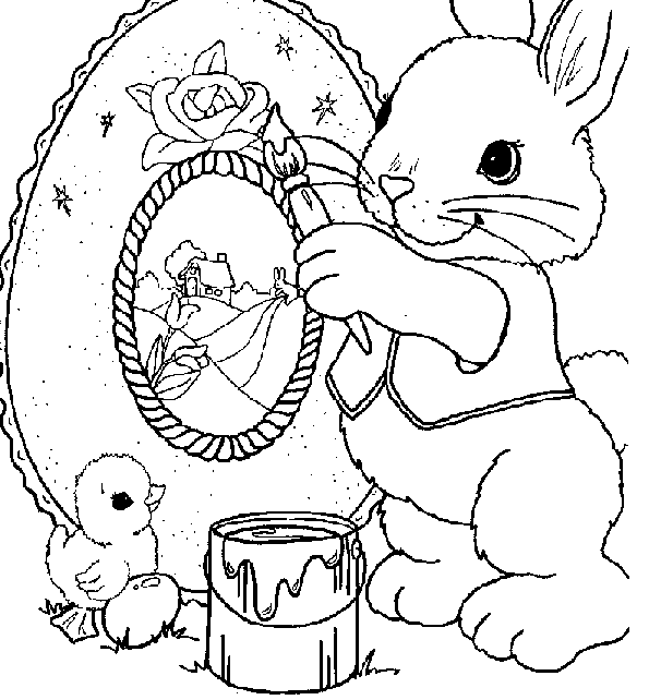 Coloriage 59 Lapins de paques