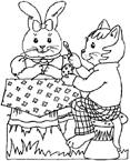 Coloriage Lapins de paques 15