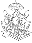 Coloriage Lapins de paques 20